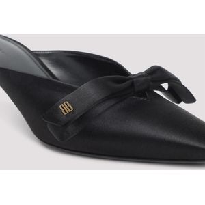 Balenciaga Slippers & Mules - Nano Bow Black Viscose Mules in zwart