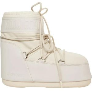 Moonboot Boots - Iconic Ankle Boots With Distinctive Lacing System in wit