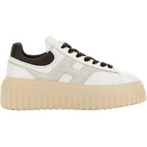 Hogan Low-Top Sneakers - Nappa Leather Sneakers With Suede H-Stripes in beige