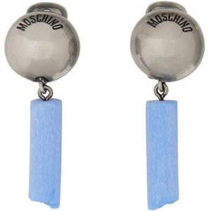 Moschino Oorbellen - Logo Earrings in blue
