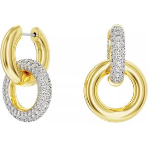 Swarovski Oorbellen - Dextera hoop earrings, Asymmetrical design, Interl in white