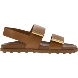Tod's Sandalen - Sandal With Two Leather Straps in bruin