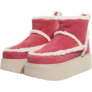 INUIKII Boots & laarzen - Classic Low Shearling in poeder roze