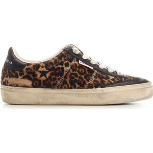 Golden Goose Low-Top Sneakers - Soul Star Cheetah-Pattern Sneakers in bruin