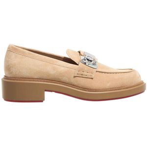 Christian Louboutin Loafers - Urban Moc Lock Loafers in beige