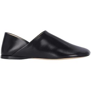 - Slipper Toy Black Leather Loafers in zwart