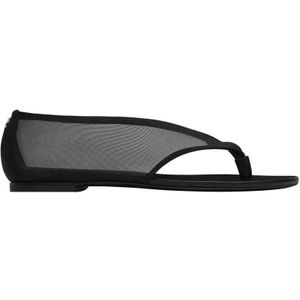 Courrèges Sandalen - Wrapped Mesh Thongs in zwart
