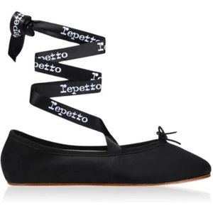 - Sophia Logo Ribbon Ballerina Ballet Flats in zwart