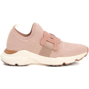 Tod's Low-Top Sneakers - Running Fabric Pink Chain Sneakers in beige