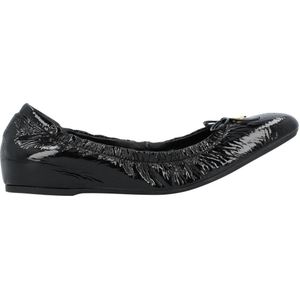 - Vlogo Signature Ruched Slip-On Ballerina in zwart