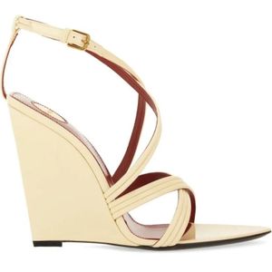 Saint Laurent Sandalen - High Heel Wedge Sandal in beige