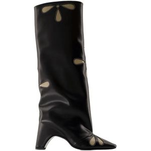 Coperni Boots - Petal Bridge Boots - Leather - Black in zwart