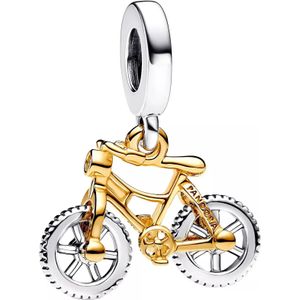 Pandora Charms - Moveable bike sterling silver and 14k gold-plated in gold