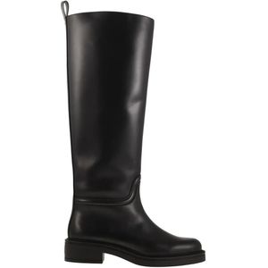 Stuart Weitzman Boots - Celia - Leather Boot in zwart