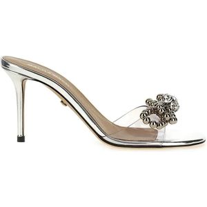 Mach&Mach Sandalen - 'Stud Bow' Sandals in zilver
