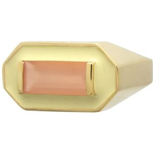 Aliita Ringen - Deco Maxi Baguette Moonstone Ring in gold