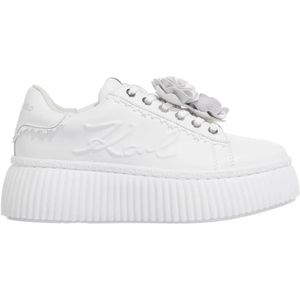Karl Lagerfeld Low-Top Sneakers - Kreeper Lo Signia Flora Trim in wit