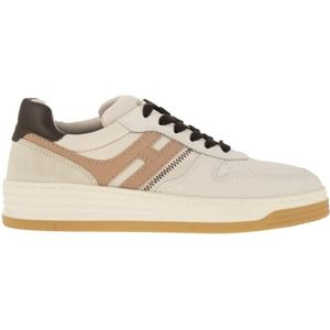 Hogan Low-Top Sneakers - H630 - Leather Trainers With H On The Side in beige