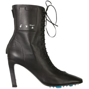 Off-White Boots - Lace-Up Black Leather Boots in zwart