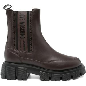 Love Moschino - Chelsea Boots - Bruin - Leer