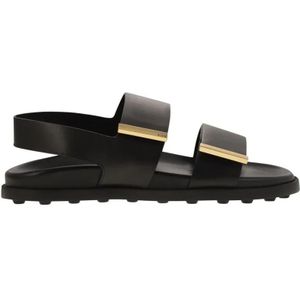 Tod's Sandalen - Sandal With Two Leather Straps in zwart