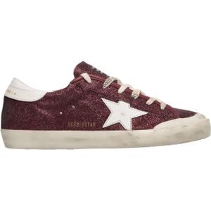 Golden Goose Low-Top Sneakers - Super Star Sneakers - Synthetic Leather - Burgundy in rood