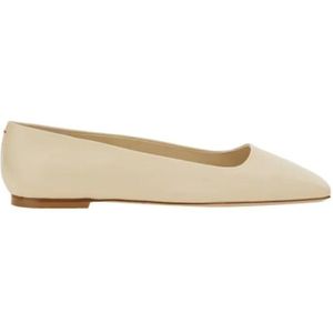- Dancer "Crazy" Pointed Toe Leather Flats in beige