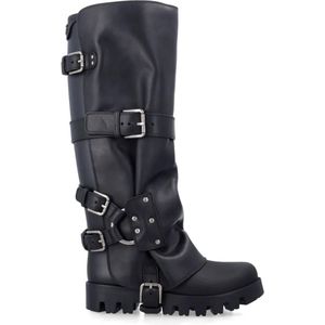 Dolce&Gabbana Boots - Rainbiker Boots With Rugged Sole in zwart