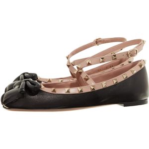 Valentino Garavani Loafers - Ballerina Rockstud in zwart