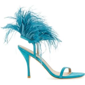 Stuart Weitzman Sandalen - Sandal Plume 100 in blauw