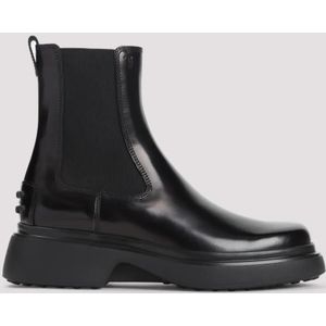 Tod's Boots - Black Leather Ankle Boots in zwart