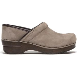 - Classic Clog In Dove-Grey Nubuck Leather in grijs