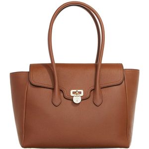Ralph Lauren - Tanner Satchel - Handtas - Bruin - Leer