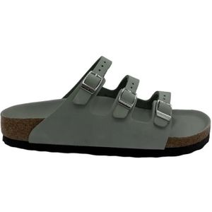 Birkenstock Sandalen - Pure Sage Nubuck Leather Sandals With Three Adjust in groen