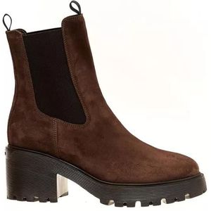 Hogan Boots - Medium Brown Suede Ankle Boot in bruin