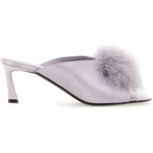 Saint Laurent Slippers & Mules - Mule Mae In Satin Crepe in wit
