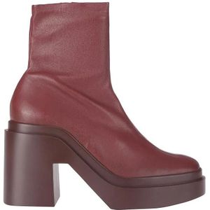 Clergerie Boots - Leather Ankle Boot in rood