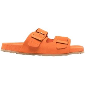 Manebi Low-Top Sneakers - Double-Strap Flat Slides in oranje