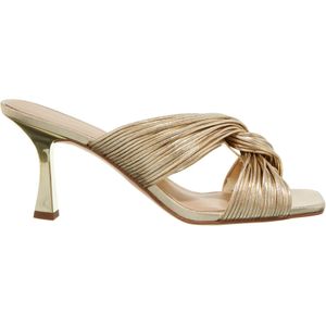 Michael Kors - Slip-On Stiletto Sandalen - Geel - Leer - Gouden Metallic