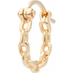 Anna+Nina Oorbellen - Single Link Chain Hoop Earring 14K in gold