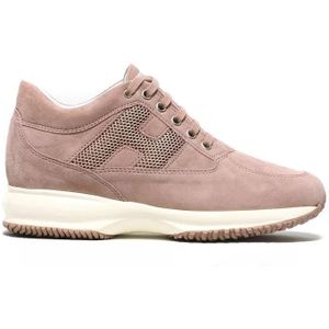 Hogan Low-Top Sneakers - Interactive Sneakers In Pink Suede in poeder roze
