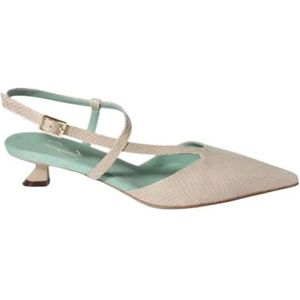 PAOLA D'ARCANO Hoge hakken - Pink Lizard Pumps With Kitten Heel in roze