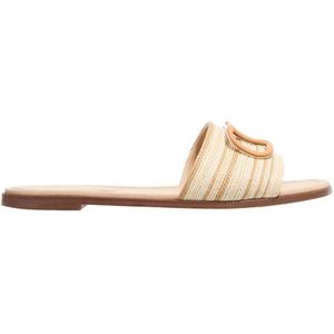 Valentino Garavani Sandalen - VLogo Slide in beige