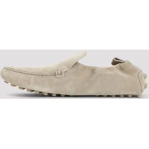 - Rope Beige Suede Loafers With Signature Gommini So in beige