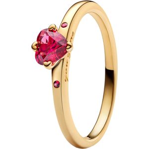 Pandora Ringen - Heart 14k gold-plated ring with cherries jubilee r in gold