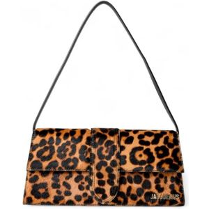 Jacquemus Hobo bags - Le Bambino Long Leopard - Brown in bruin