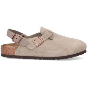 Birkenstock Slippers & Mules - "Tokio" Mules – Taupe Suede in beige