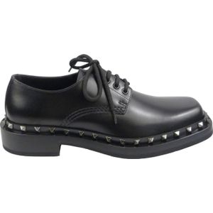 Valentino Garavani - Rockstud Derby - Nette Schoenen - Zwart - Kalfsleer