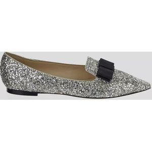 Jimmy Choo Slippers & Mules - Jimmy Choo Gala Ballerina Flats in zilver