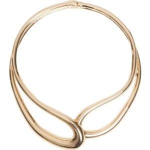 Erika Cavallini Armbanden - Intertwined Gold Metal Girocollo Necklace With Kno in multi